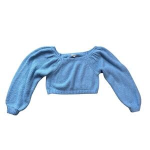 Altar'd State Cropped sweater, size Large, Light Blue